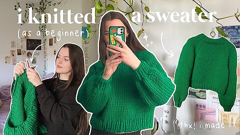 knitting a sweater for the first time as a beginner🧶 - help…-