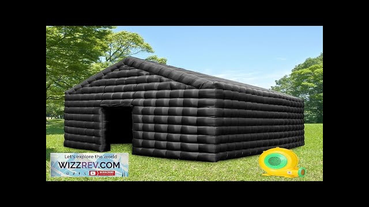 Inflatable Nightclub Party Tent Black Disco Cube Gazebo Event House with Blower Review