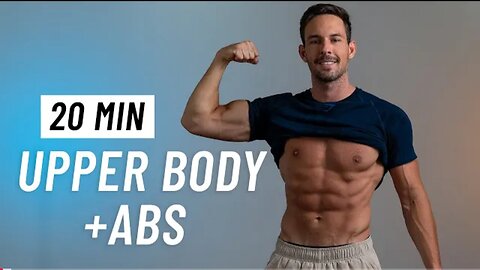 20-minute upper body and abs workout at home no equipment no repeat