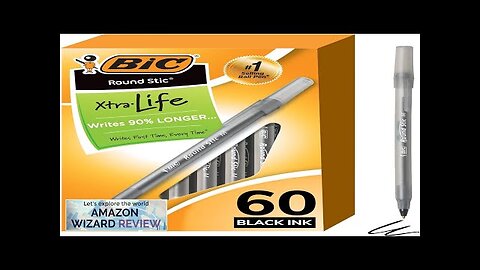 BIC Round Stic Xtra Life Ballpoint Pens Medium Point (1.0mm) Black 60-Count Review