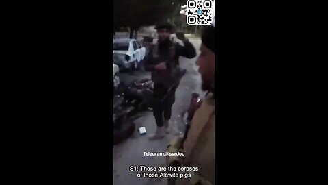 #Syris Jolani's HTS terrorists burning bodies of Alawite civilians they slaughtered