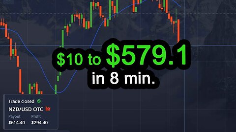 $10 to $579.1 in 8 Min. Pocket Option Trading