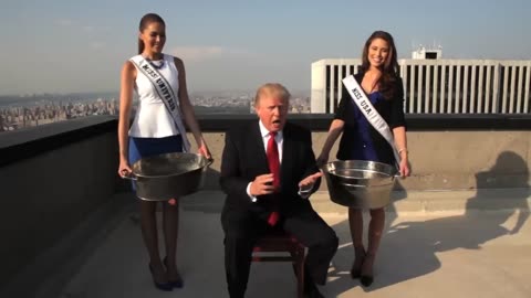 Donald Trump ALS Ice Bucket challenge and he challenges to Obama