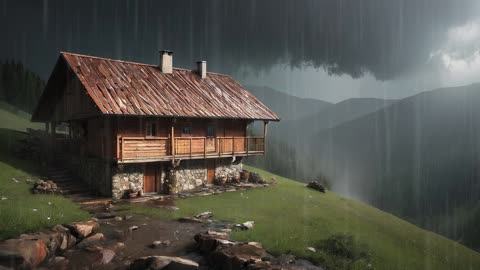 Rain sounds for sleeping- Relaxing Rain in Mountains- Sleep and Relaxation