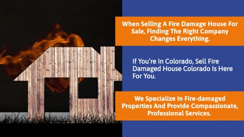 Fire Damage House For Sale