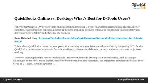 QuickBooks Online vs. Desktop: What’s Best for D-Tools Users?