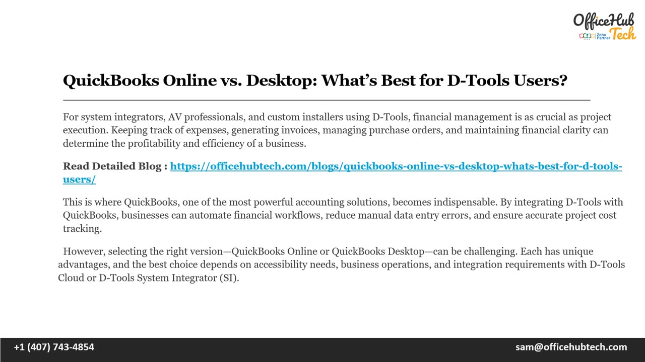 QuickBooks Online vs. Desktop: What’s Best for D-Tools Users?