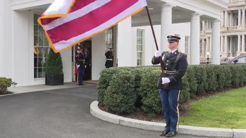 President Trump Greets the Prime Minister of Japan