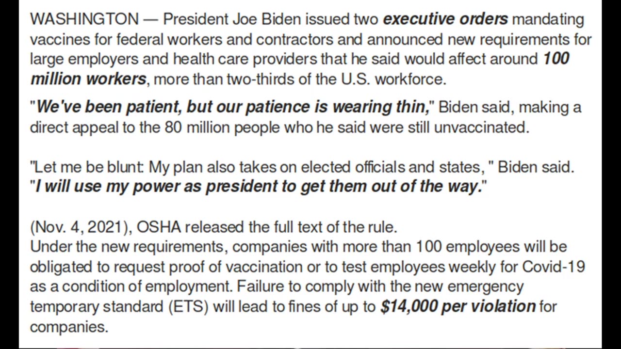 Biden Executive Orders that WE SHOULD NEVER FORGET