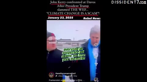 John Kerry confronted at Davos on climate con - Why are you here after Trump exited Paris agreement