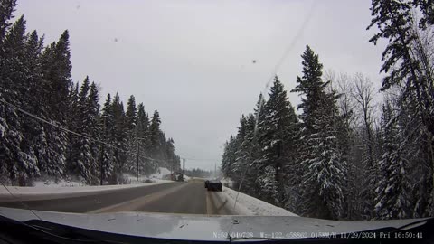 Semi Truck Does Partial Rollover