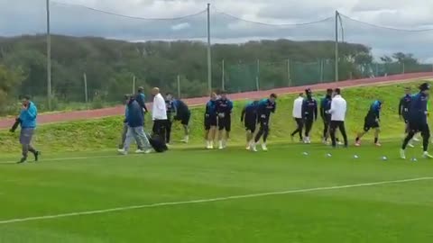 Napoli training before they become the Champions of Italy 2023