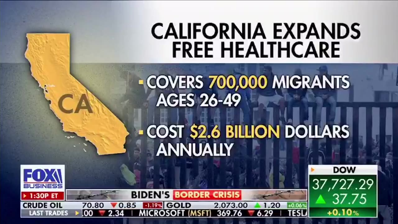 California is spending $2.6 billion per year on healthcare for illegal aliens but no money for Fire Victims