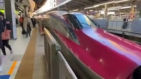 The iconic Shinkansen bullet train at Tokyo Station 🚉