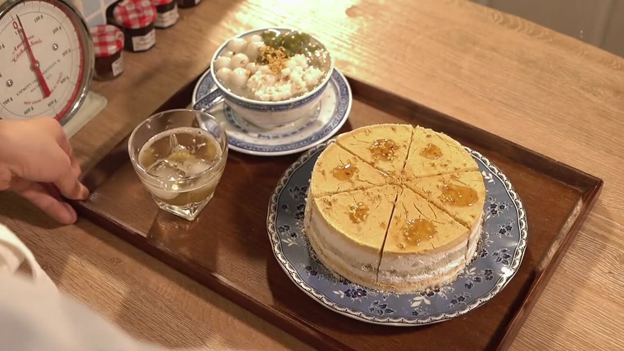 Osmanthus Fermented Rice·Mung Bean Ice Glutinous Rice Balls·Three-color Osmanthus Cake