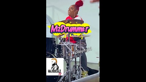 @mzdrummer 🔥🥁👩🏽‍🦱 #playitgirl #majorscaletv #femaledrummer