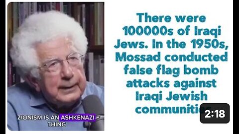 There were 100000s of Iraqi Jews. In the 1950s, Mossad conducted false flag bomb attacks