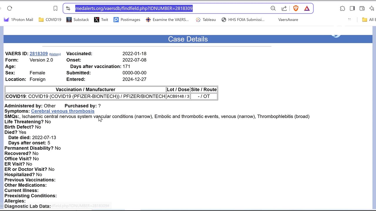 ZERO Detail in European VAERS Data Reporting | Clip