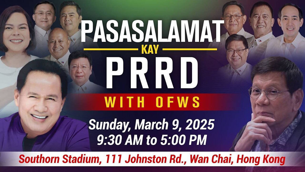 Pasasalamat kay PRRD with OFWs | Southorn Stadium, Wan Chai, Hong Kong | March 9, 2025