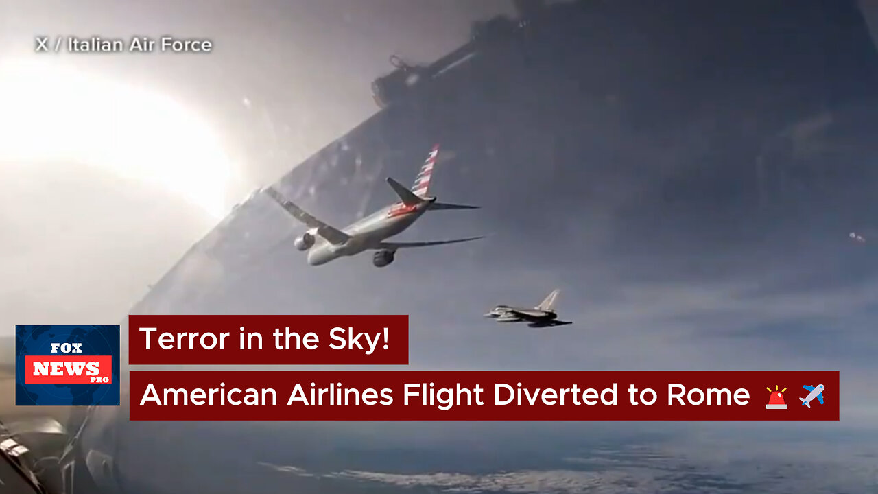 🔥 Terror in the Sky! American Airlines Flight Diverted to Rome 🚨✈️