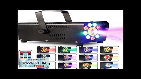 ATDAWN Fog Machine with 9 LED Lights Wireless Remote Control Smoke Machine Review