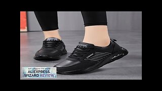 High Quality Waterproof Autumn Running Shoes Women Leather Non-slip Casual Sneakers Ladies Review