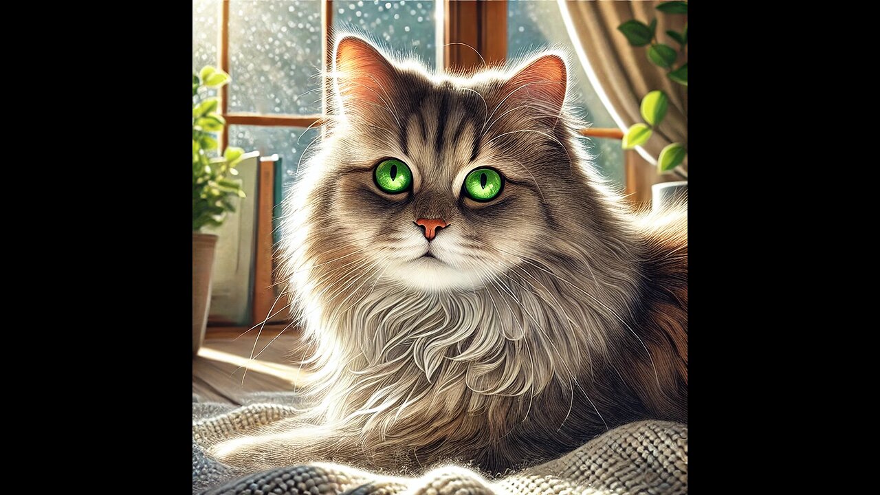 Meet the Fluffiest Green-Eyed Cat!