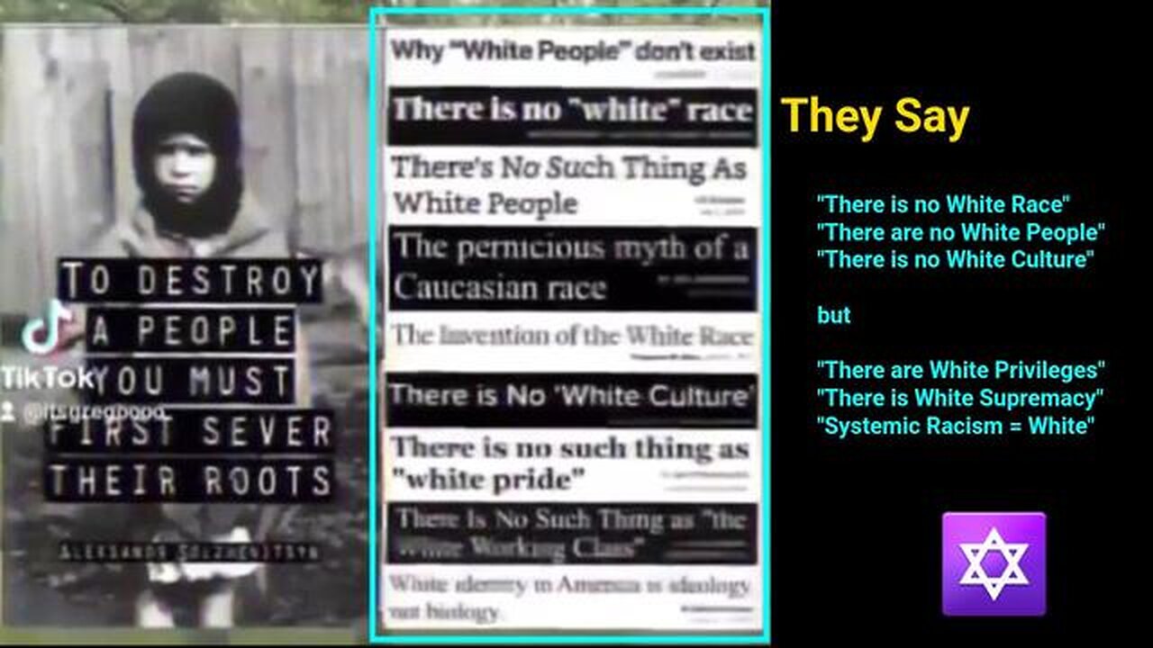 There is no White Race, There are no White People, There is no White Culture - They Say ✡️