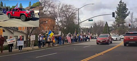 Auburn, Ca Court House Protest. As we blasted YMCA.....🤣