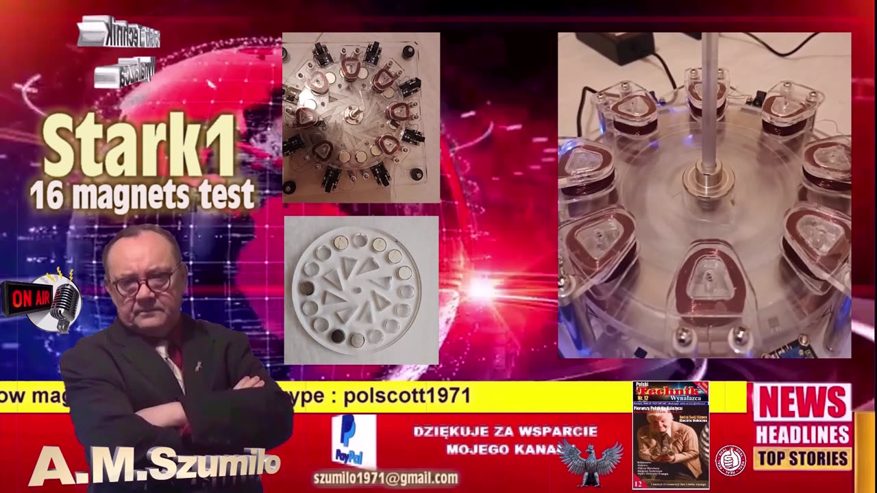 Stark1 test / 16 magnets / motor dynamo