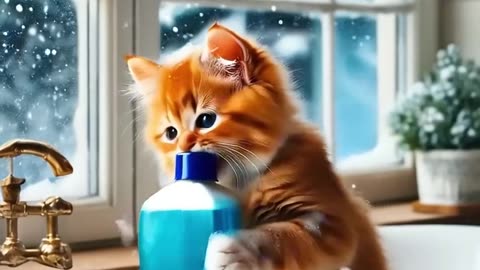 The_Great_Bubble_Wave!_🐱🌊🫧#animation_#cattales_#catfunny_