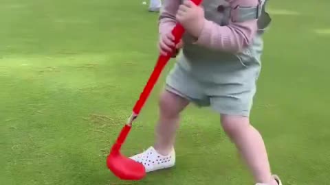 Playing golf is very hard