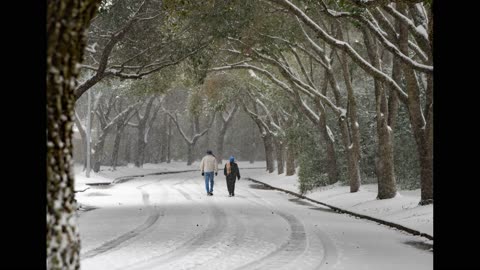 Rare Snow in Southeast Texas