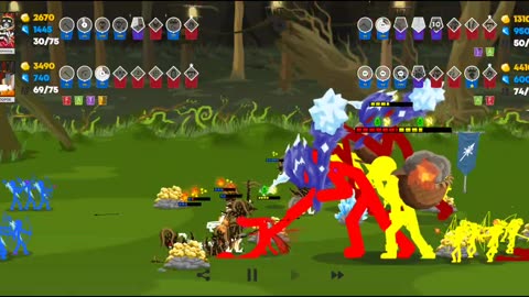 Stick War Sagas God vs 2 Cheaters with unlimited resources The Rematch