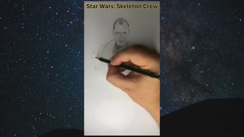 Star Wars: Skeleton Crew timelapse drawing Jude Law