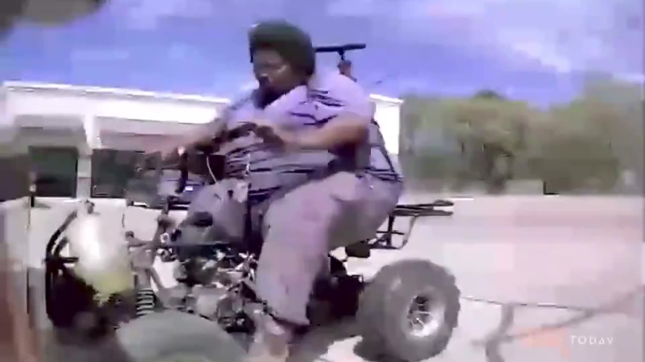 LET'S CHECK ON THE LEFT: Man Suffering From Musk Derangement Syndrome Rams Teslas on 4-Wheeler