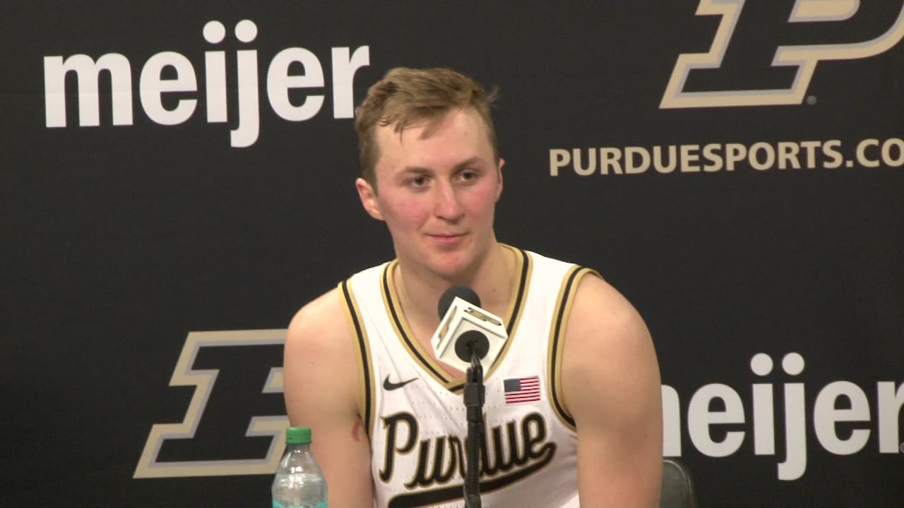 #13 Purdue MBB Players Post-Game Press Conference After 87-78 Win over #2 Alabama