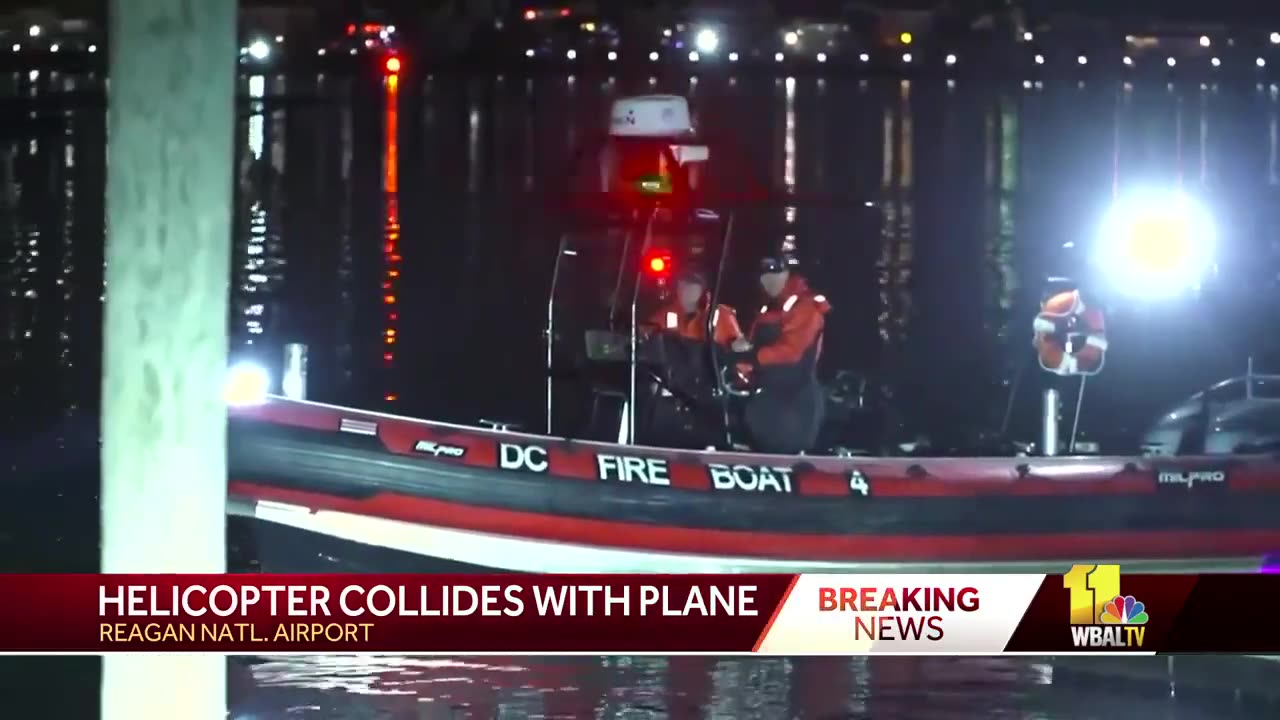 BREAKING PLANE AND HELICOPTER COLLIDE OVER POTOMAC RIVER IN DC