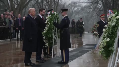 PDJT & JD Vance honor America's fallen soldiers at Arlington Nat'l Cemetery 🦅