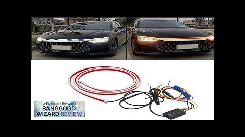 12V Universal Car Hood Decorative Light Yellow White Dynamic LED Daytime Running Review