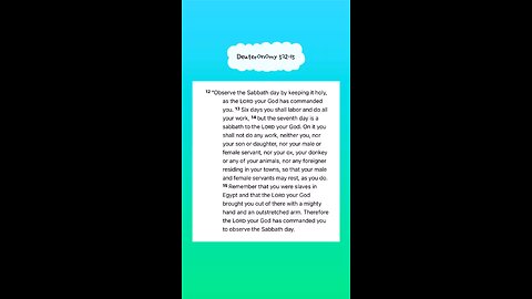 Deuteronomy 5:12-15 #Bibleverses #Deuteronomy5