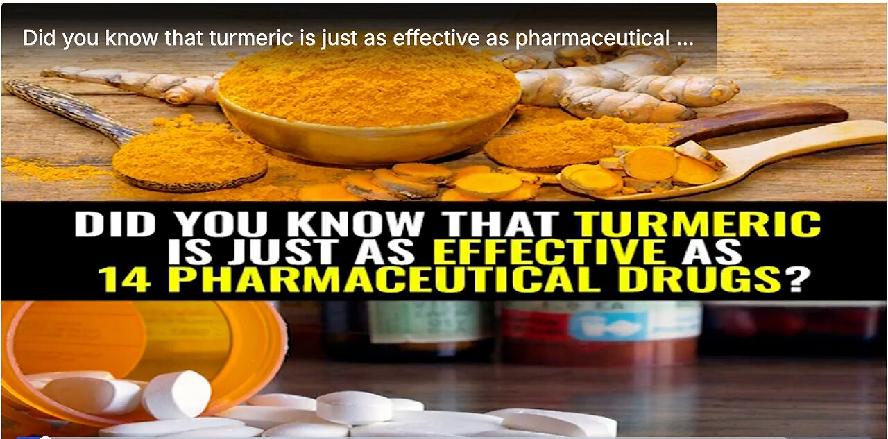Did you know that turmeric is just as effective as pharmaceutical drugs