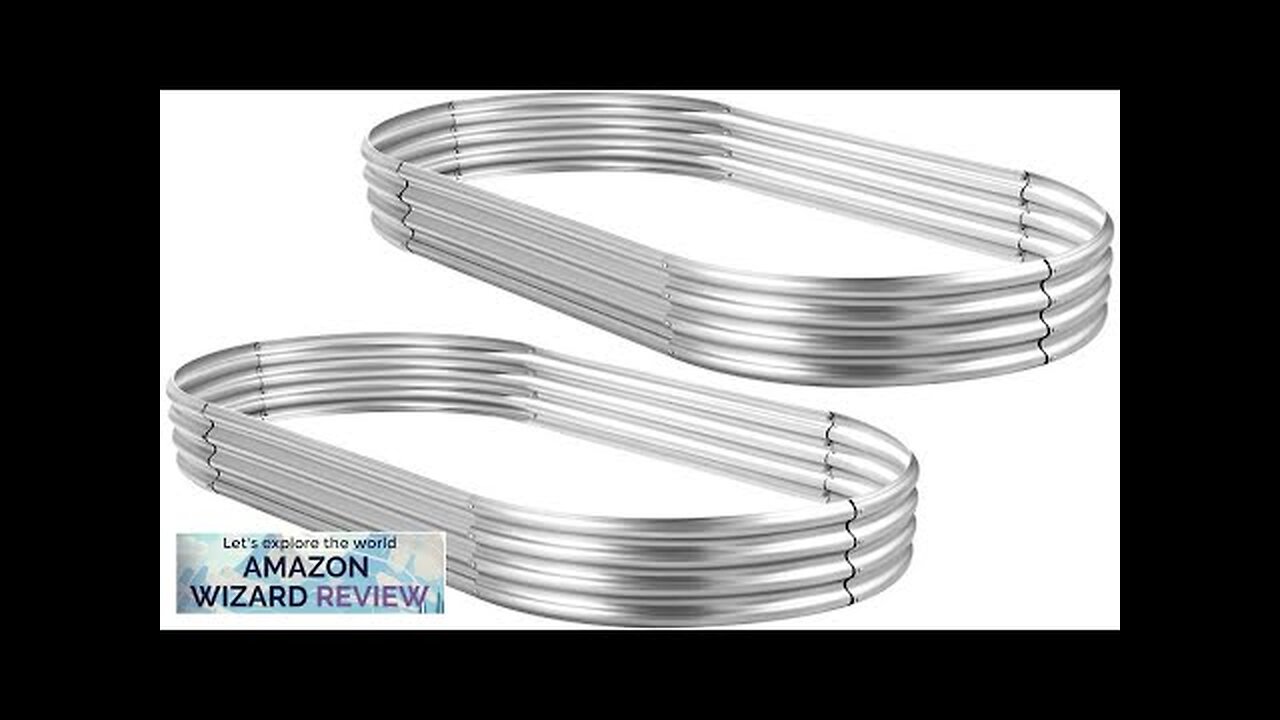 Land Guard 2Pcs Galvanized Raised Garden Bed Kit Galvanized Planter Oval Large Review