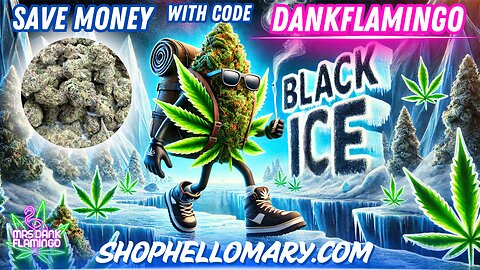 Relaxing with Black Ice from Shop Hello Mary! Mrs Dank Flamingo Review!!