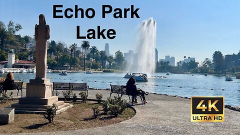 Echo Park Lake virtual tour in 4K