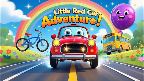 Little Red Car Adventure Rhyme and Children Song