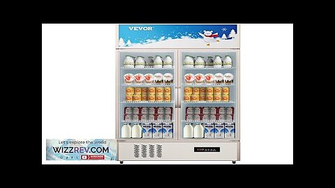 VEVOR Commercial RefrigeratorDisplay Fridge Upright Beverage Cooler Glass Door with LED Review