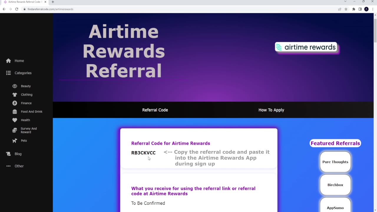 Airtime Rewards Referral Code - How To