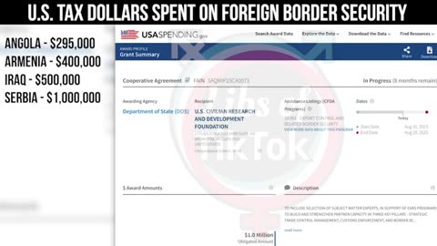 Biden spent millions of your tax dollars securing the border… OF FOREIGN